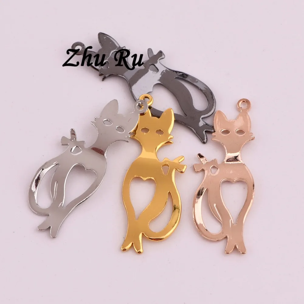 ZHU RU 20 шт./лот 29 5*10 мм милый котенок защита животных домашний Кот Let's Make
