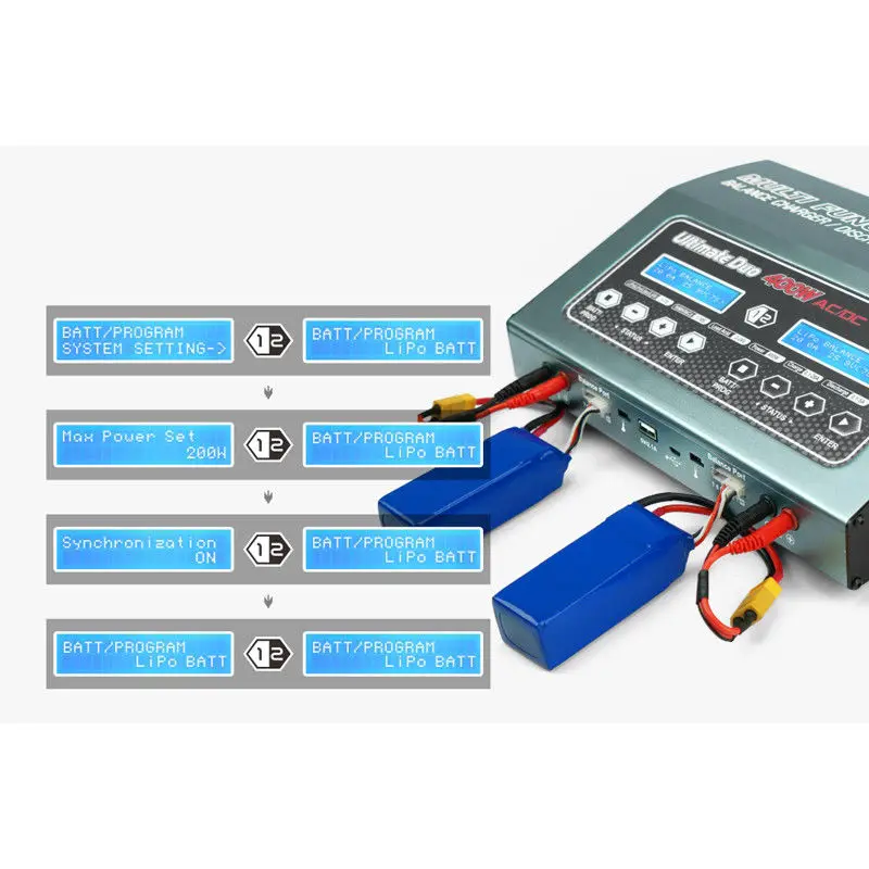 Балансирующее зарядное устройство SKYRC D400 Ultimate Duo Dis источник питания поддержка