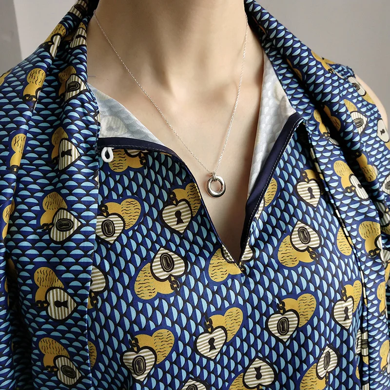 WTLTC 925 Стерлинговое серебро Овальный Круглый кулон ожерелья для женщин