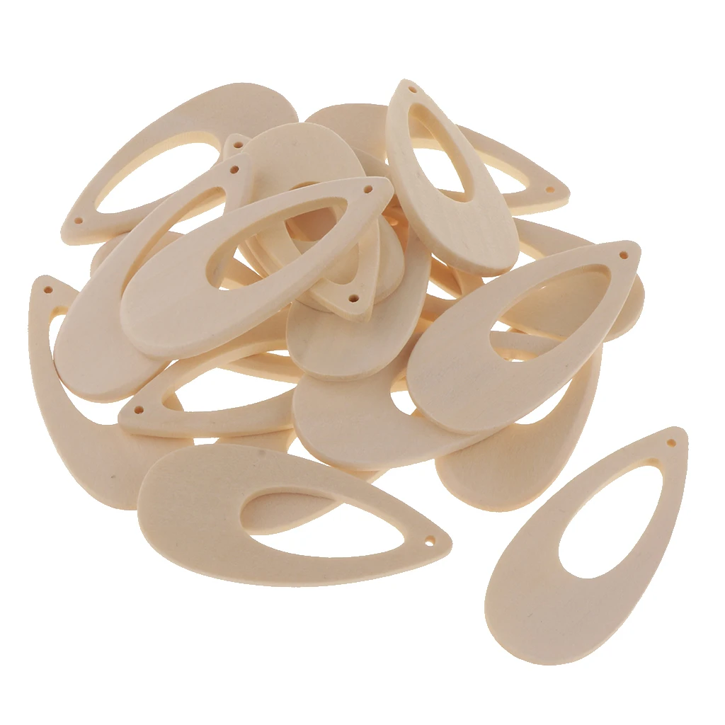 20 шт. Деревянные Подвески в виде капли невыполненные деревянные бусины для