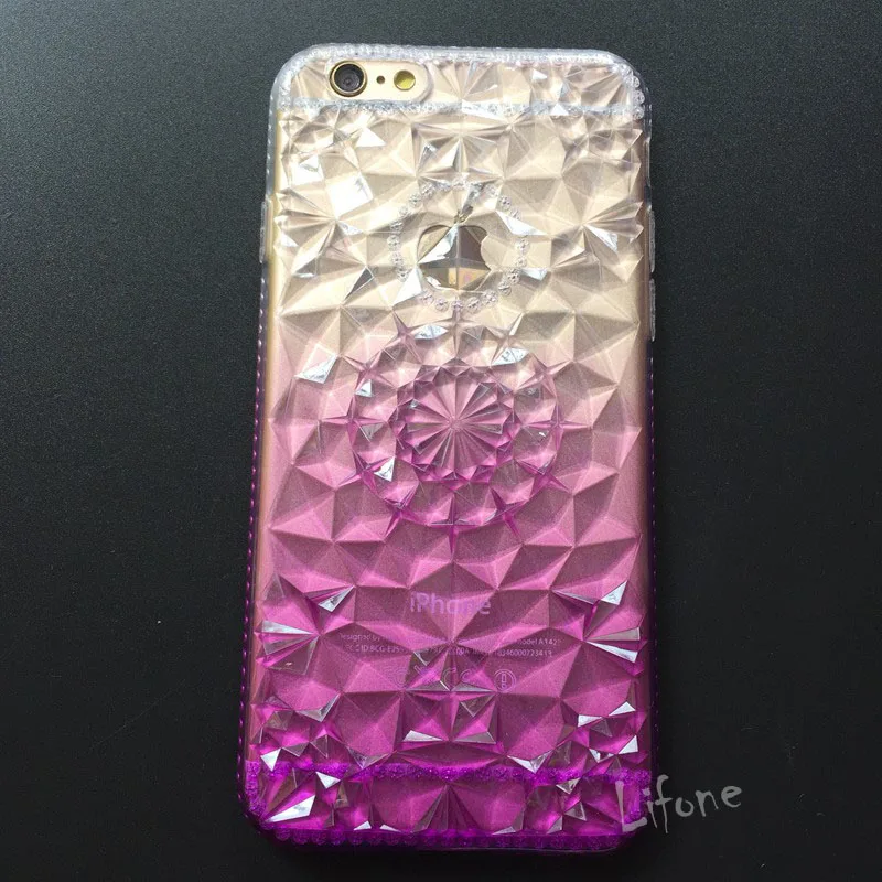 Glitter Rhinestone 3D Rugged Flower Case for iPhone7 6 6S Plus Soft TPU Crystal Ultra Thin Clear Shining For iPhone 7 7plus |