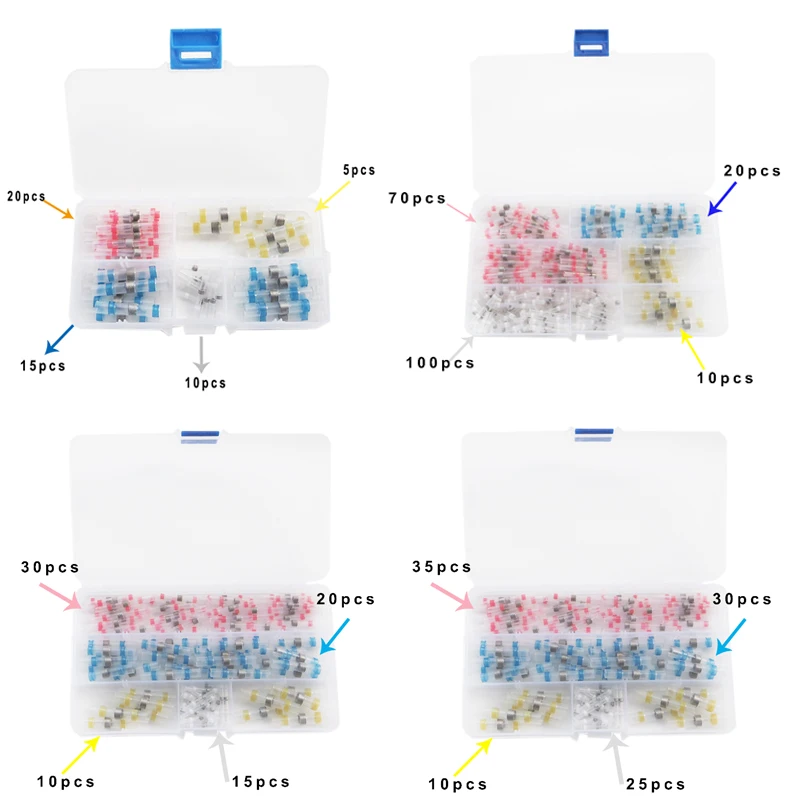 200/100/75/50 клемма для электрического провода изолированный паяльный рукав трубки