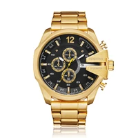 golden stainless steel quartz watch men waterproof military mens wrist watches top luxury brand cagarny casual man watch clock