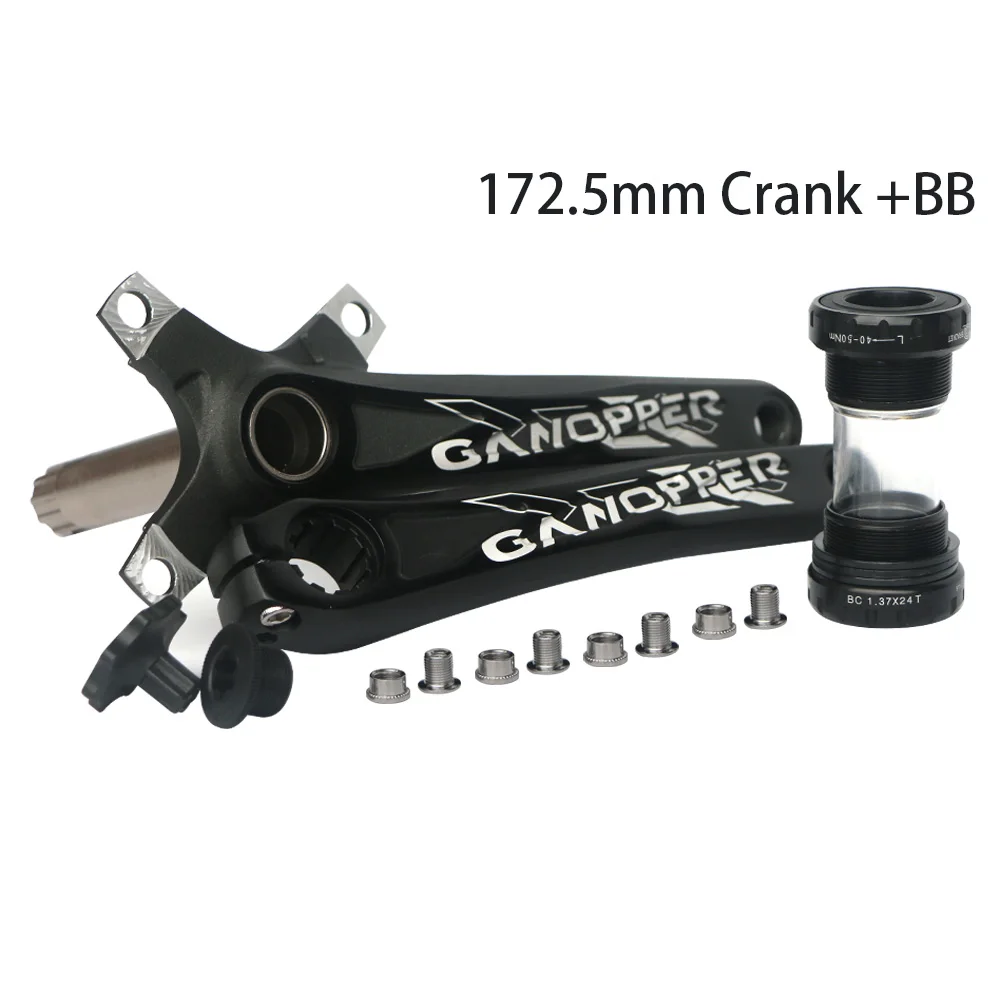 172.5mm crank BB 104BCD MTB Горный шоссейный велосипед crankset 172,5/175 мм BMX велосипедный Кривошип набор нижняя часть 68BB 10 S бензопилы подходит shimano deore Alivio часть - Цвет: 172.5mm crank BB