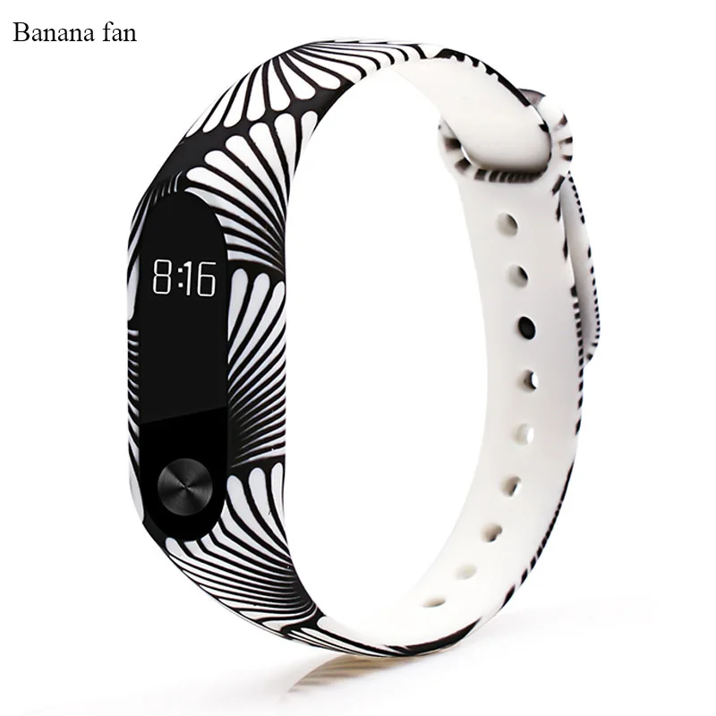 Banana fan Mi band 2 ремень силиконовый pulseira цветной браслет ремешок для mi Band 2 умный Браслет для Xiaomi mi Band 2 - Цвет: Banana fan