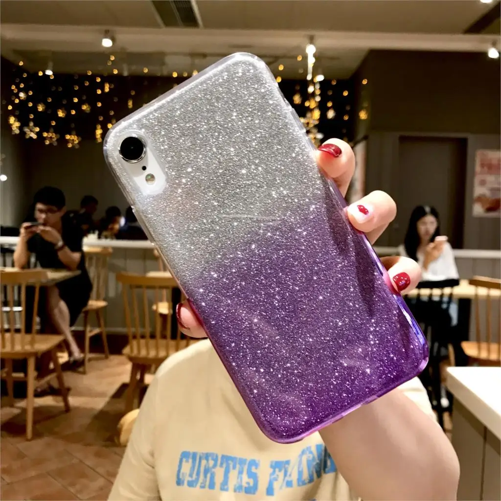 Twilight Rainbow Блестящий 2 в 1 ТПУ силиконовый блестящий чехол для iphone XR 7 SE 5 5S 6 6S 8 Plus X XS