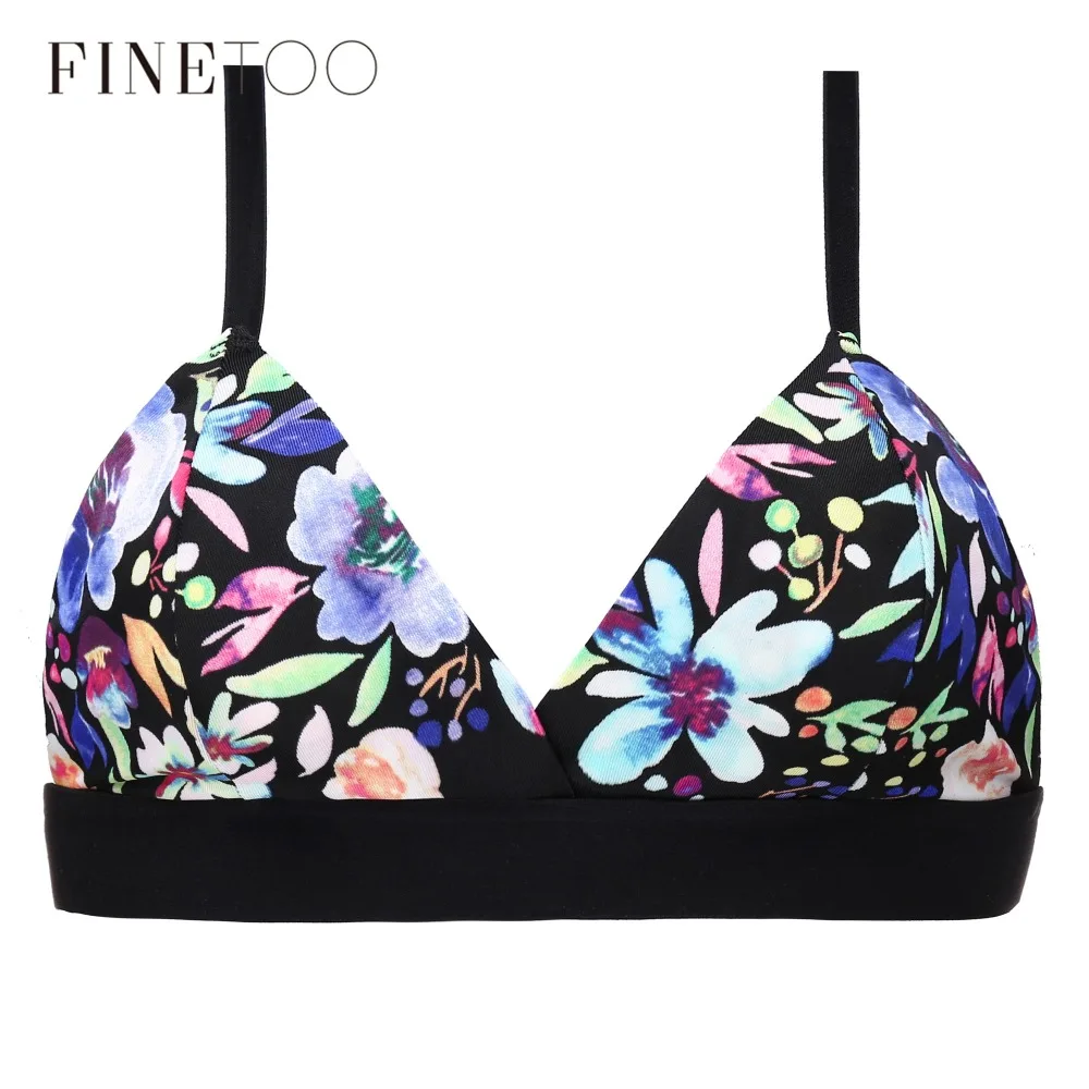 Модный принт бюстгальтер без косточек беспроводной для женщин сексуальный