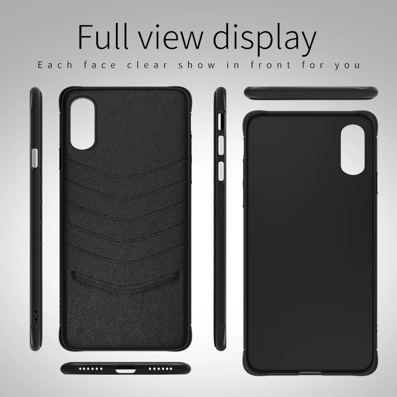 Toraise For iPhone XS Max Case PU Leather Silicone Edge Back XR X Phone Cover for 7 8 Plus 6s 6 7Plus |