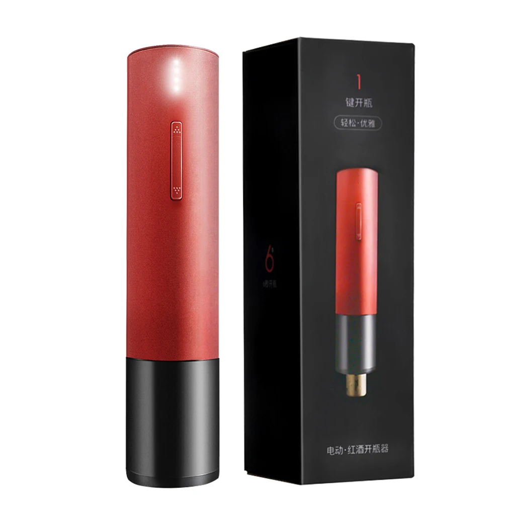 

Electric Red Wine Opener Stainless Steel Case Automatic Corkscrew Rechargeable Wine Bottle Cork Remover