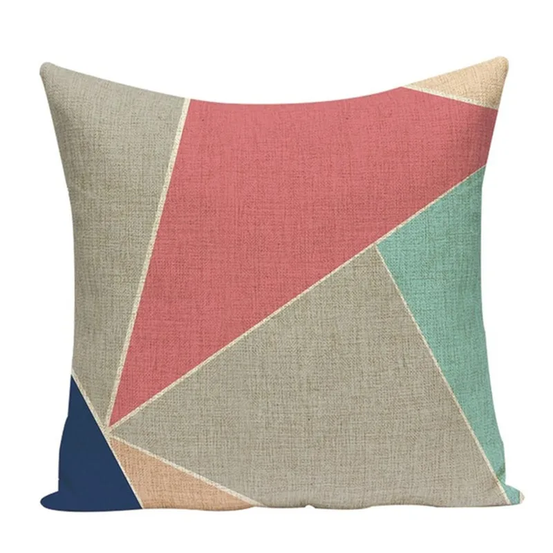 Простой геометрический чехол для подушки в винтажном стиле домашний