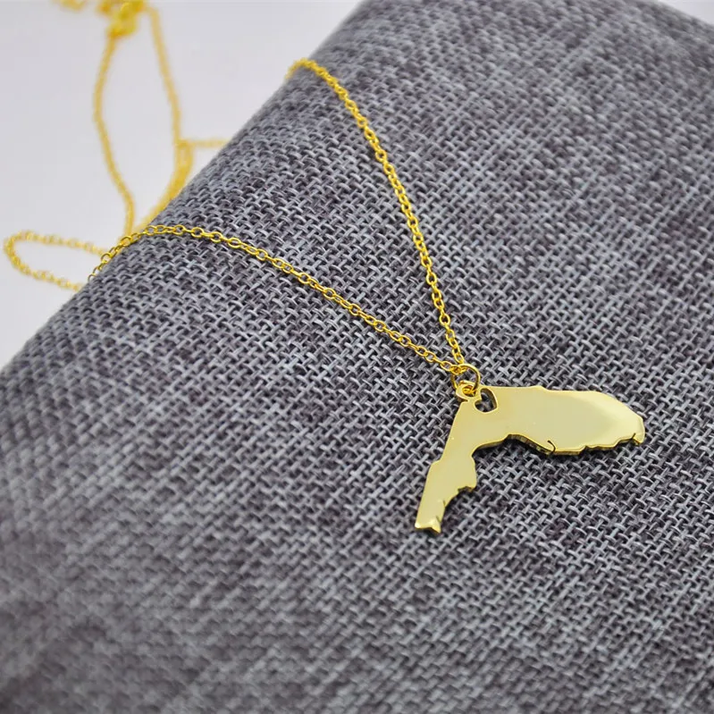 Флорида FL состояние Цепочки и ожерелья Золотой персонализированные любые карты
