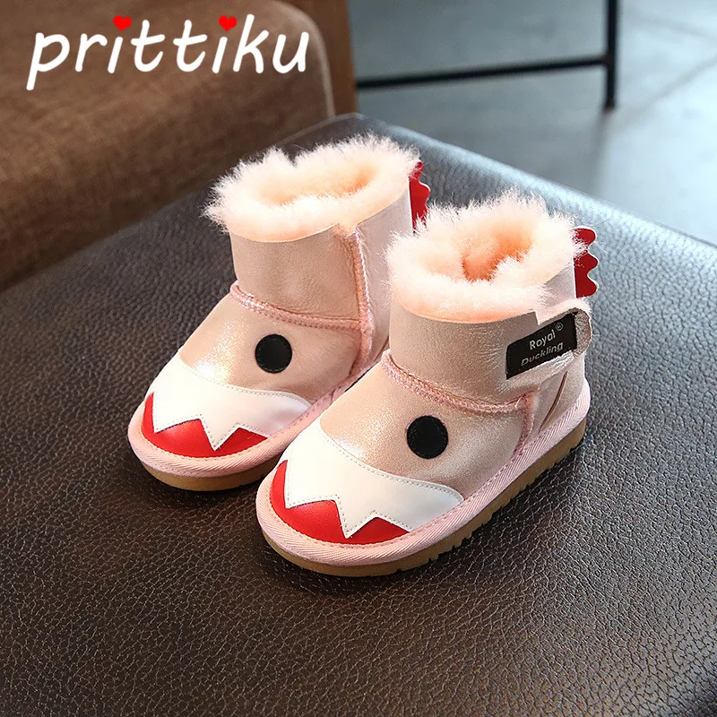 Детские зимние ботинки из овечьей кожи с мехом|children winter shoes boys|kids fur shoeschildren |