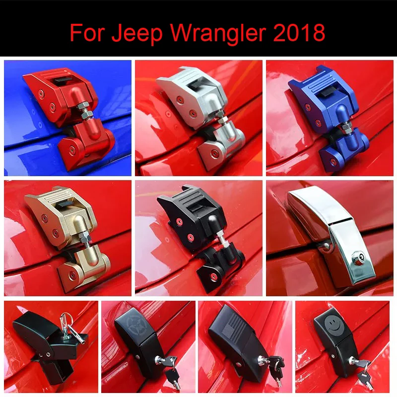 Для Jeep Wrangler JL 2018 внешний защитный замок капота защелка украшение металлический