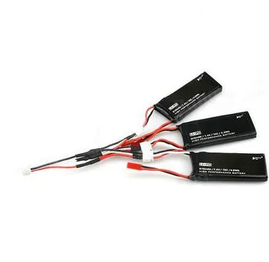 

EBOYU Hubsan H502S H502E X4 RC Quadcopter Parts 3 X Lipo Battery 7.4V 610mAh 15C & Charging Cable