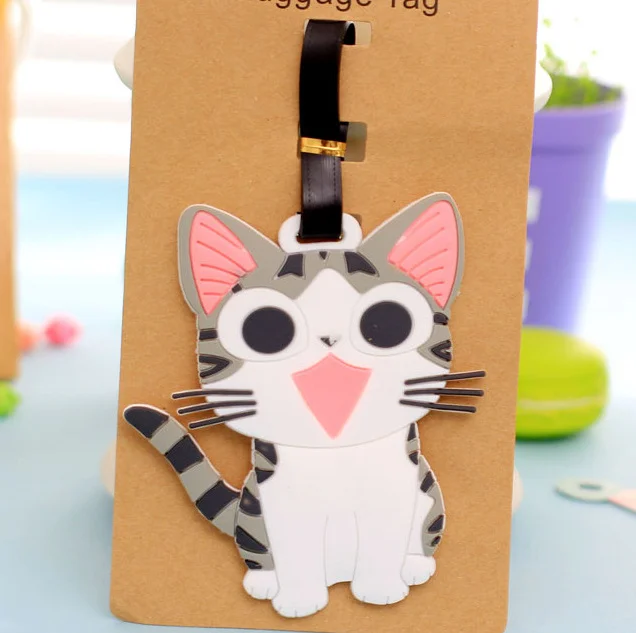 Kawaii Chi's Cat 11,5 см держатель для карт, силиконовый резиновый футляр для путешествий, бирка, этикетка, именные карты, мешочек для бирки