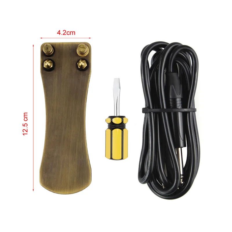 Татуировка ножная педаль Чистая медь ножной переключатель Professional Tattoo power Tattoo Machine изогнутая педаль заводской аксессуар