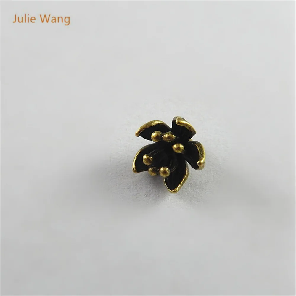 10 шт. подвески в форме лотоса Julie Wang из античной бронзы медные Подвески для