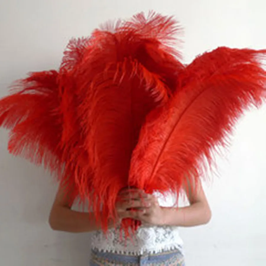 Лидер продаж! 10 шт. красные страусиные перья 40 45 дюймов/16 18 см|red ostrich feathers|ostrich