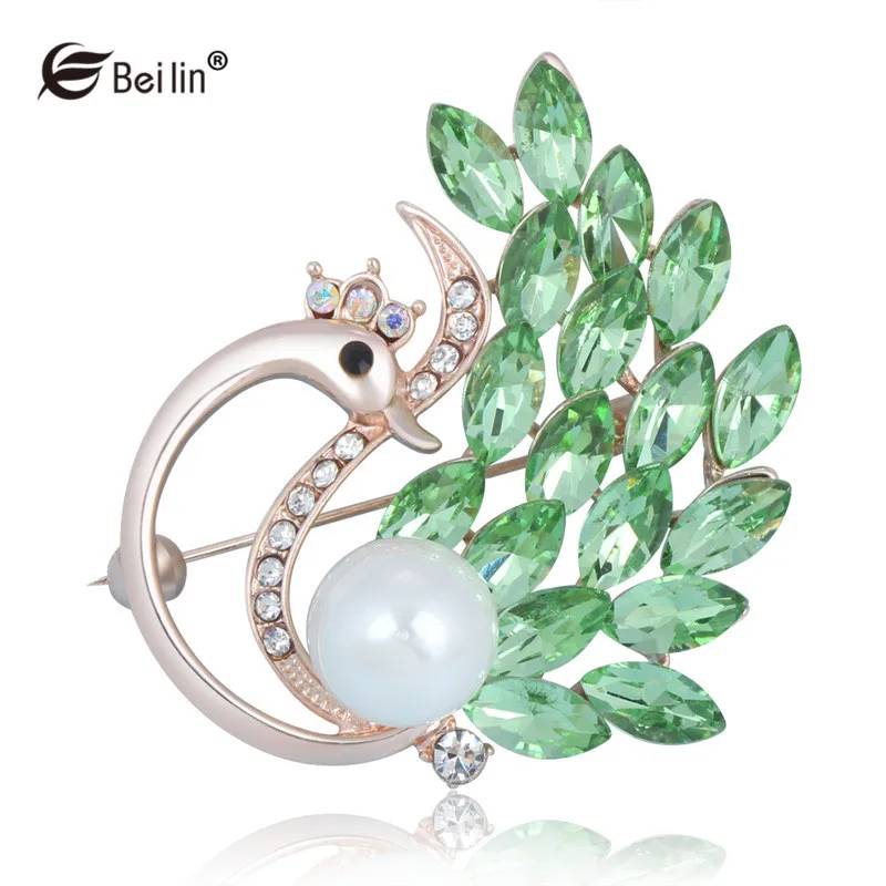 Роскошные Броши с лебедями из горного хрусталя розового золота искусственным