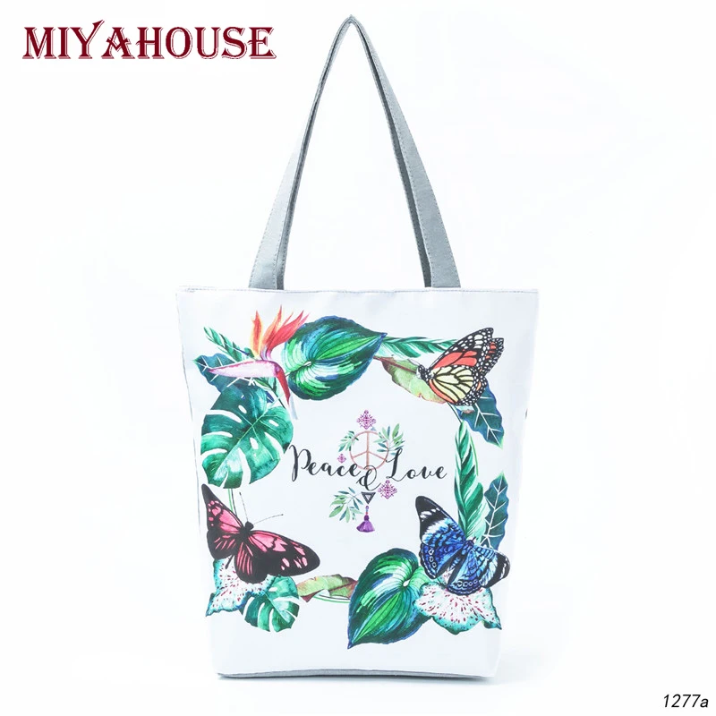 Miyahouse женская сумка через плечо с цветочным принтом бабочки летние пляжные сумки