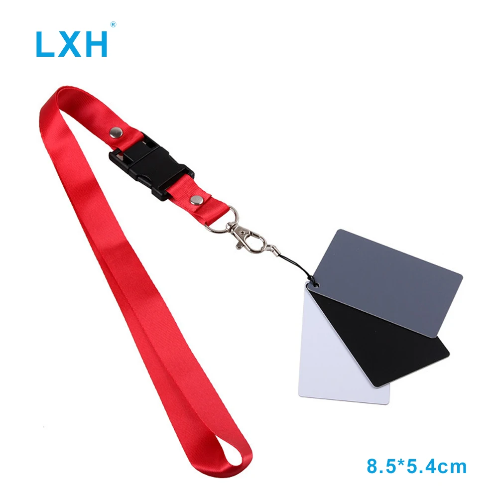 

LXH Photography Gray Card, DSLR and Film Premium Exposure Photography Card Set, Black White and 18% Gray card