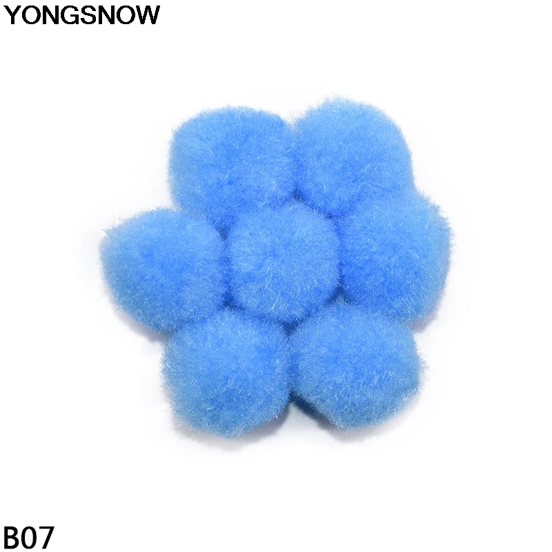 B07 YONGSNOW 25 мм/20 мм 100-500 шт круглые мягкие помпоны плюшевые шарики для дома DIY ремесла для свадебного украшения - Цвет: B07