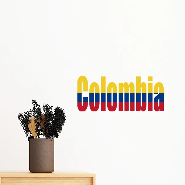 Colombia Chile Comoros Congo Costarica Symbol Country Name Flag Removable Wall Sticker Art Decals Mural DIY Wallpaper for Room |