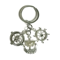20192020 sailing compass keychain nothing pendant travel key ring friendship best friend jewelry diy handmade