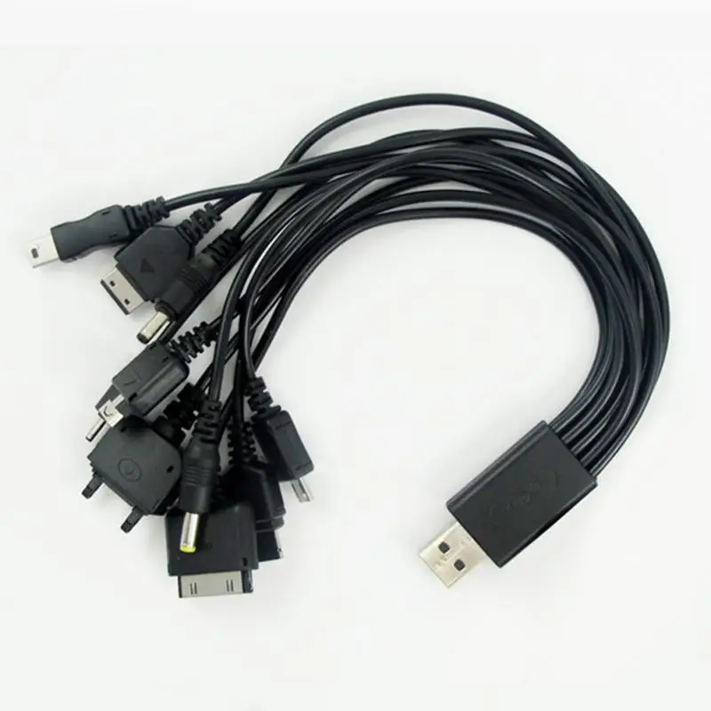 Универсальный телефон usb зарядный кабель Multicharger 10 видов 1-to-10cord Мощность Соединительный кабель Y/USB/удлинитель#1030