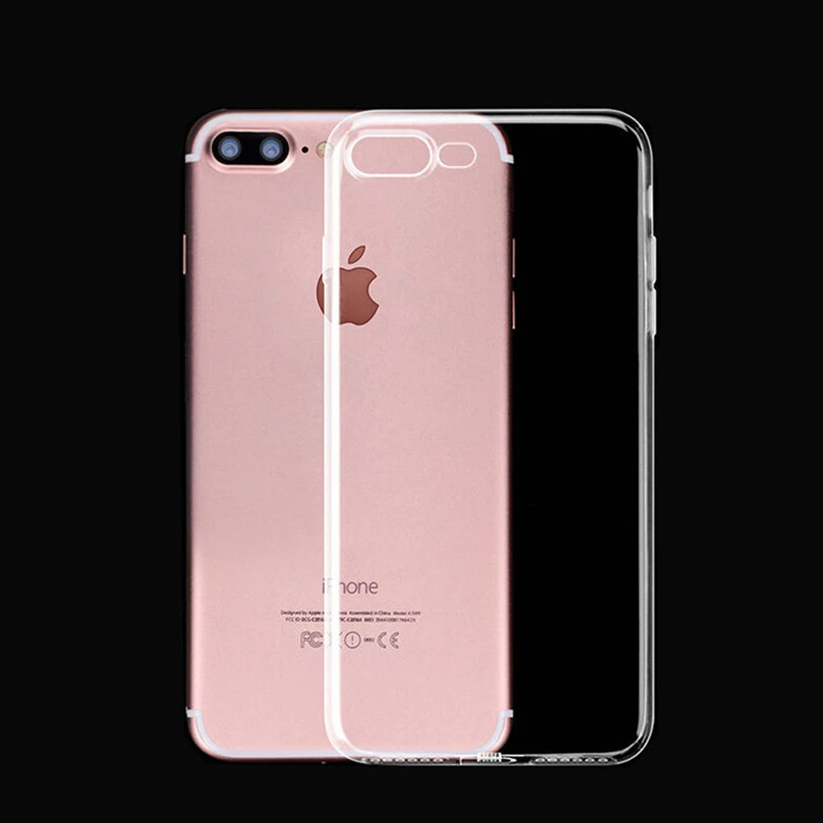 Прозрачный ТПУ чехол для iPhone x прозрачный мягкий 5 6 7 8 plus Чехол|Бамперы| |