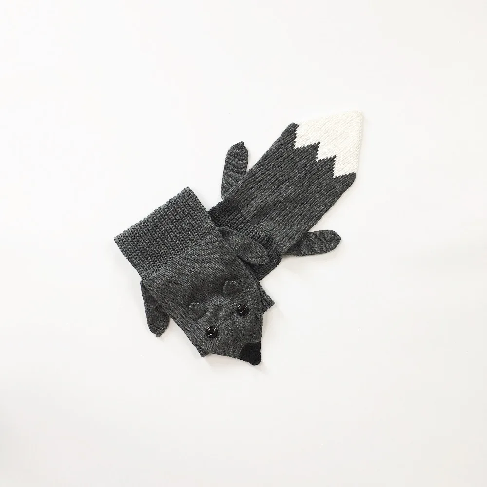 2017 Winter Scarf Baby Kids Warm Knitted Animal Fox Style Scarves For Girls Boys Solid Color Bibs | Детская одежда и обувь