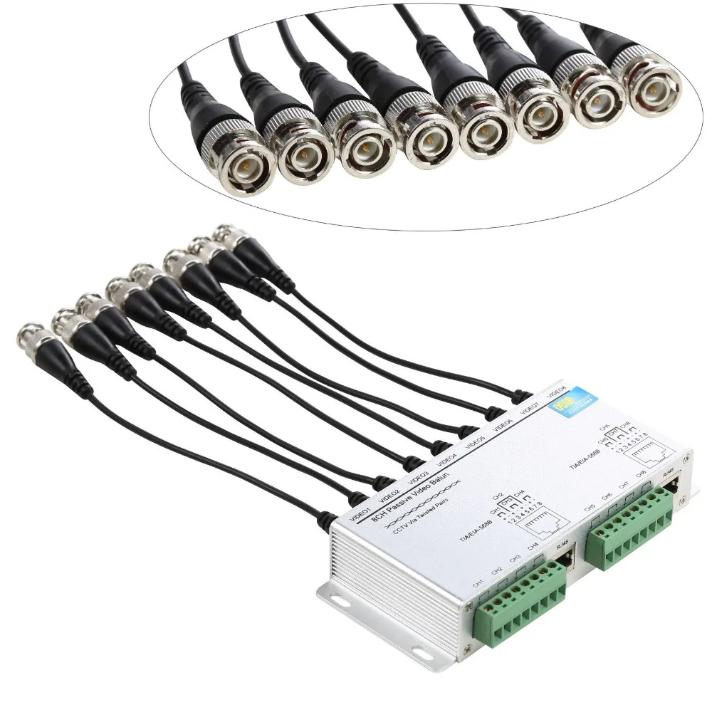 8CH HD CVI TVI AHD пассивный UTP Видео балун для CCTV камеры BNC RJ45 CAT5 адаптер | Безопасность и