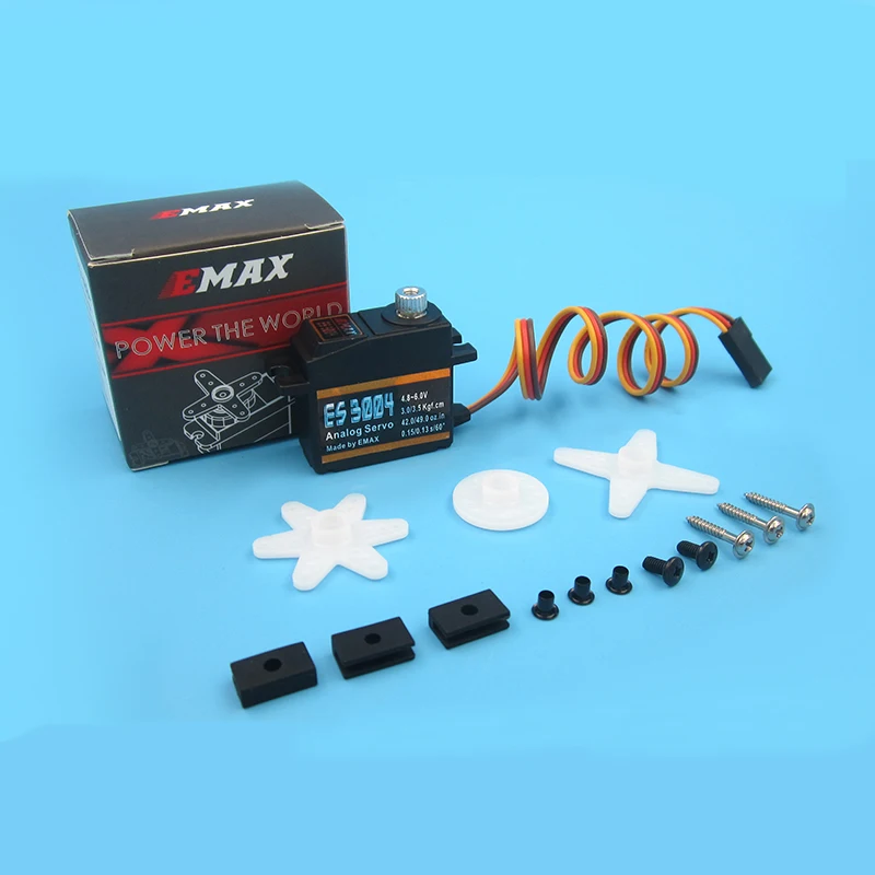 1 шт. EMAX ES3004 цифровой сервопривод аналоговые сервоприводы металлическая шестерня