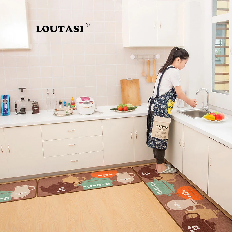 Современный кухонный коврик LOUTASI недорогие Противоскользящие коврики для