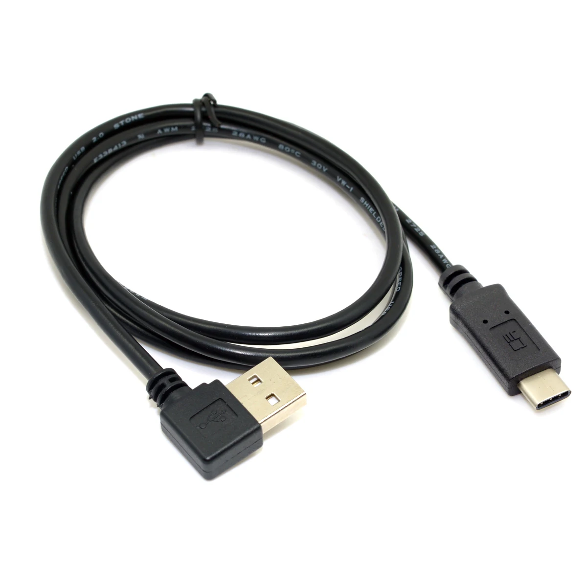 

CY USB C to USB Data Cable USB C to USB A Adapter CableUSB 3.1 Type C USB-C to USB 2.0 Angled Cable for Laptop Tablet Phone 1m
