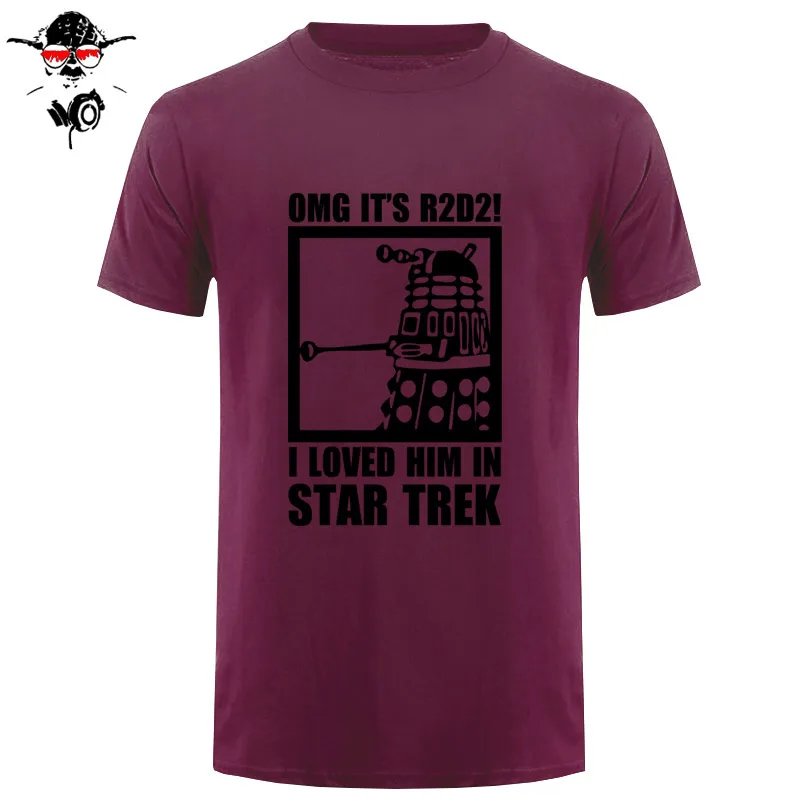 Новая летняя забавная футболка OMG It's R2D2 далек Звездные войны Dr Who Trek хлопковая футболка для мужчин - Цвет: 26