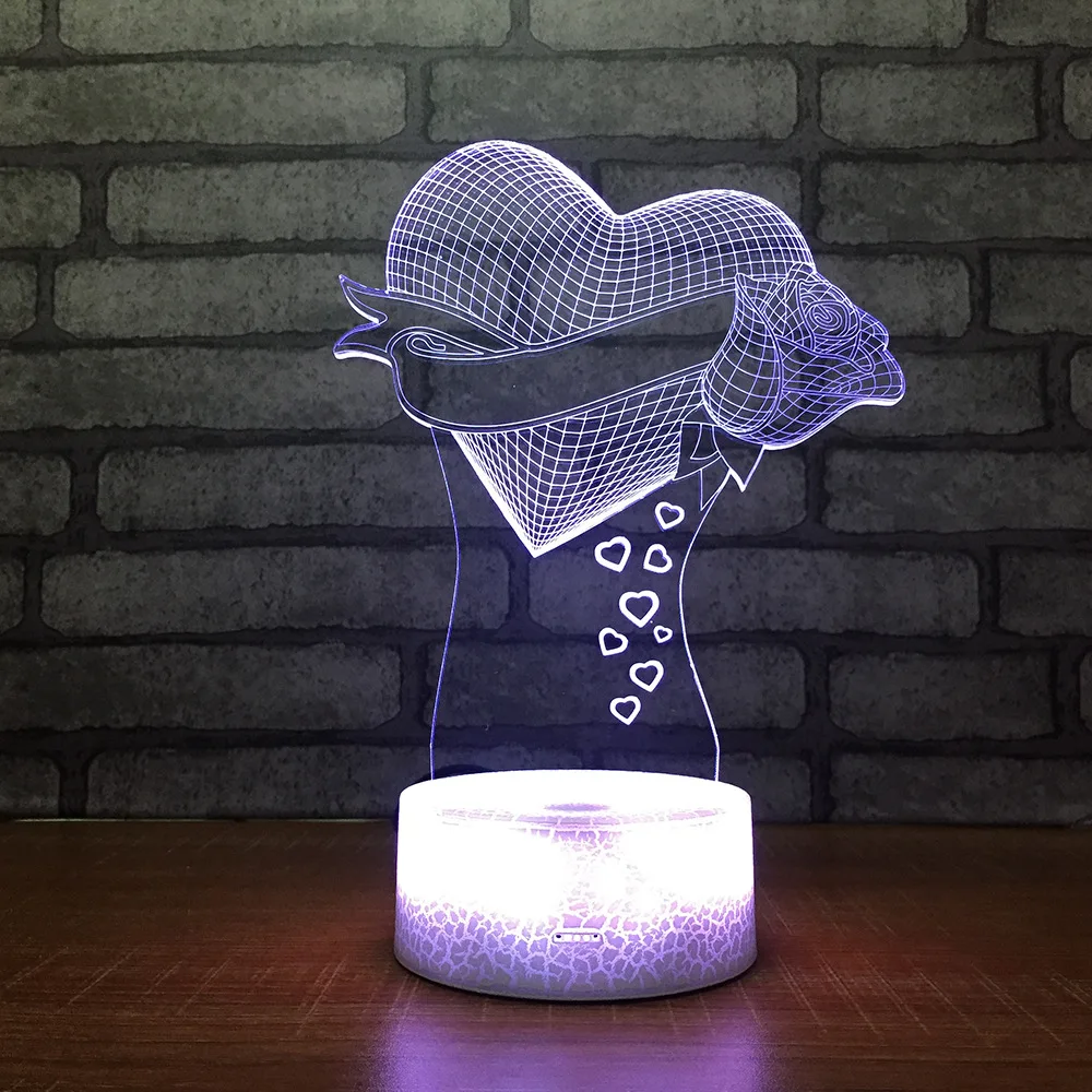Оптовая продажа новинка креативная акриловая 3d лампа сенсорный светодиодный