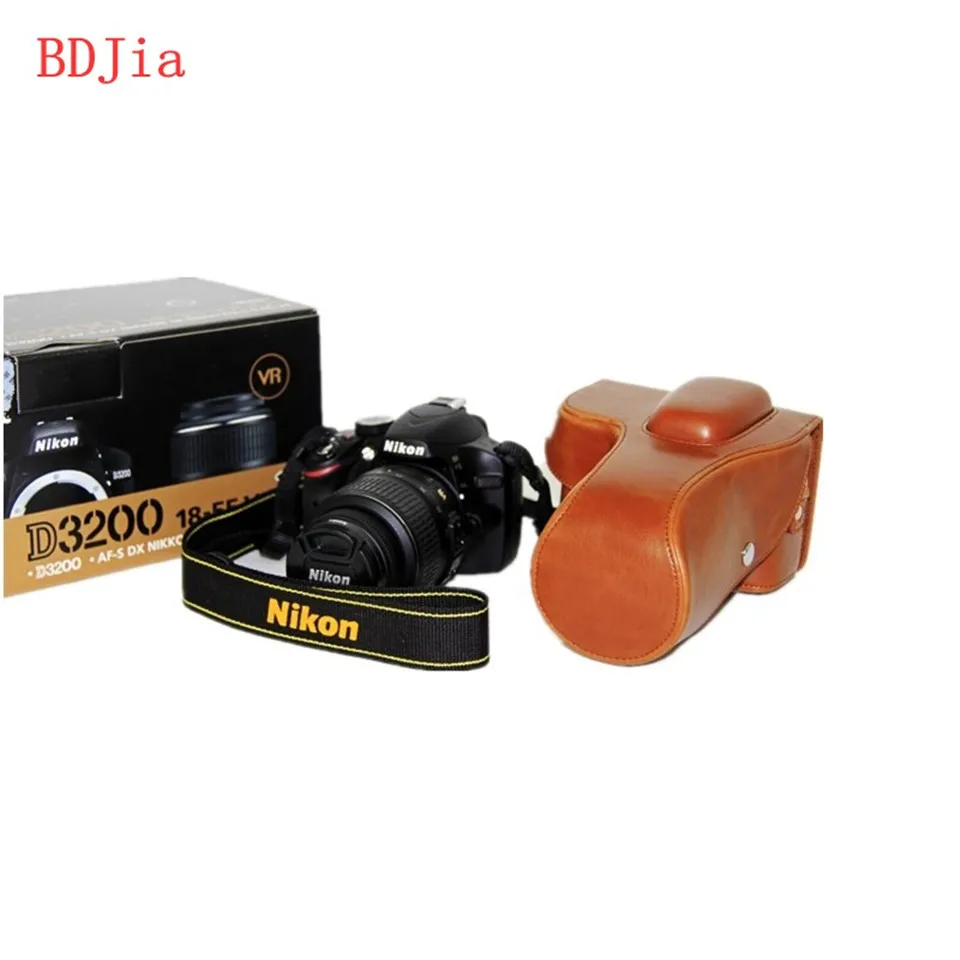 Чехол для камеры из искусственной кожи чехол сумка Nikon D3400 D3300 D3200 D3100 DRSL объектив 18 55 мм без ремешка|camera cases bags