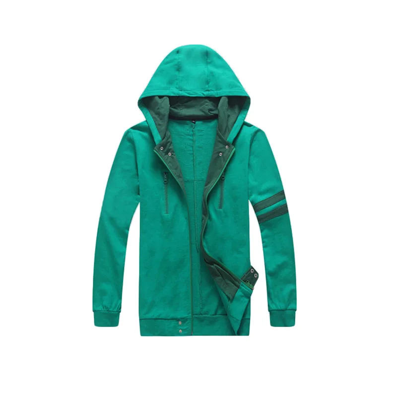 Мужская одежда для косплея свитшот зеленая толстовка с капюшоном костюм игры в