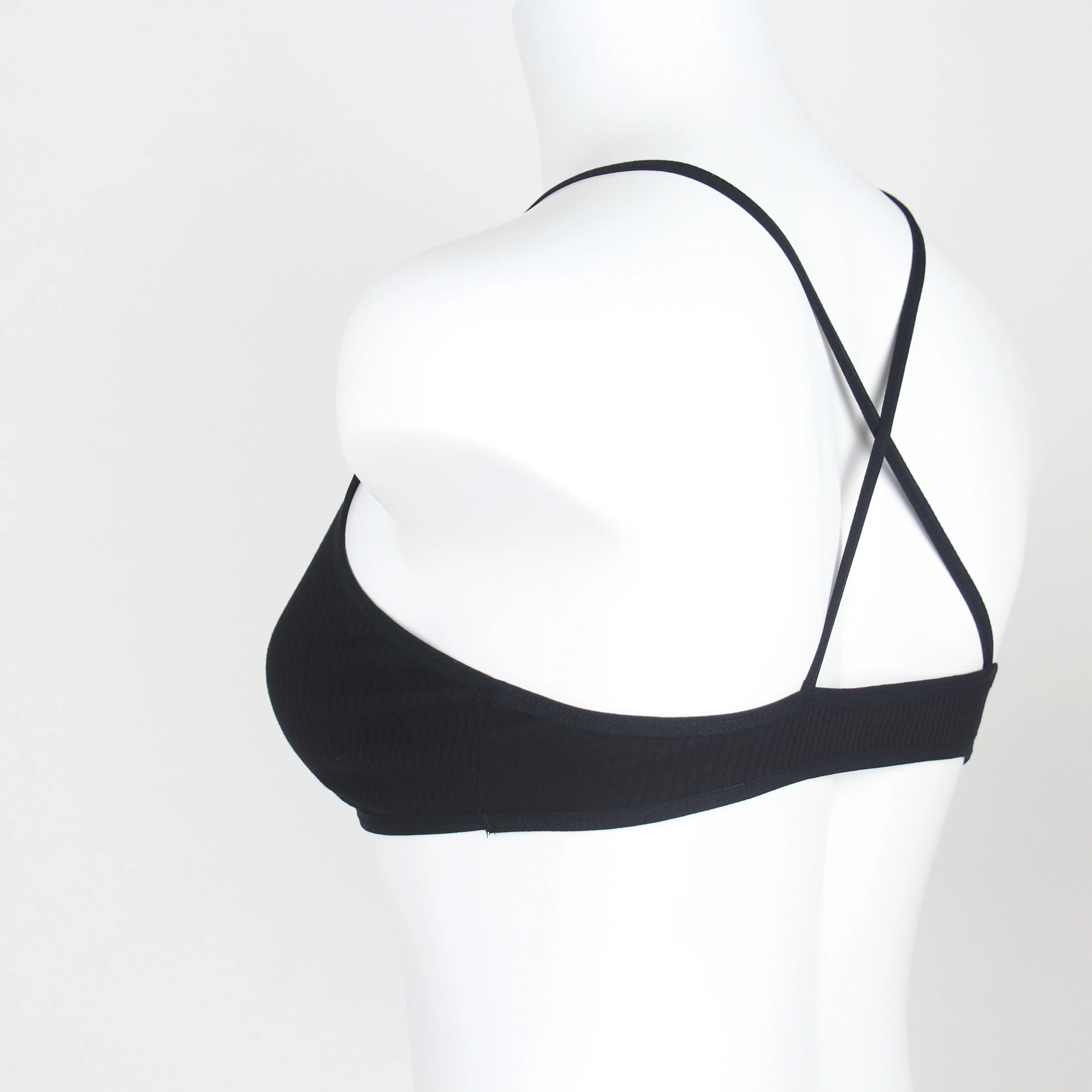 Белый топ на бретелях billie brassiere bretelle беспроводной бюстгальтер с глубоким вырезом крест-накрест сзади V Бюстгальтеры с воротником хлопок черный/белый бесшовный бюстгальтер без косточек