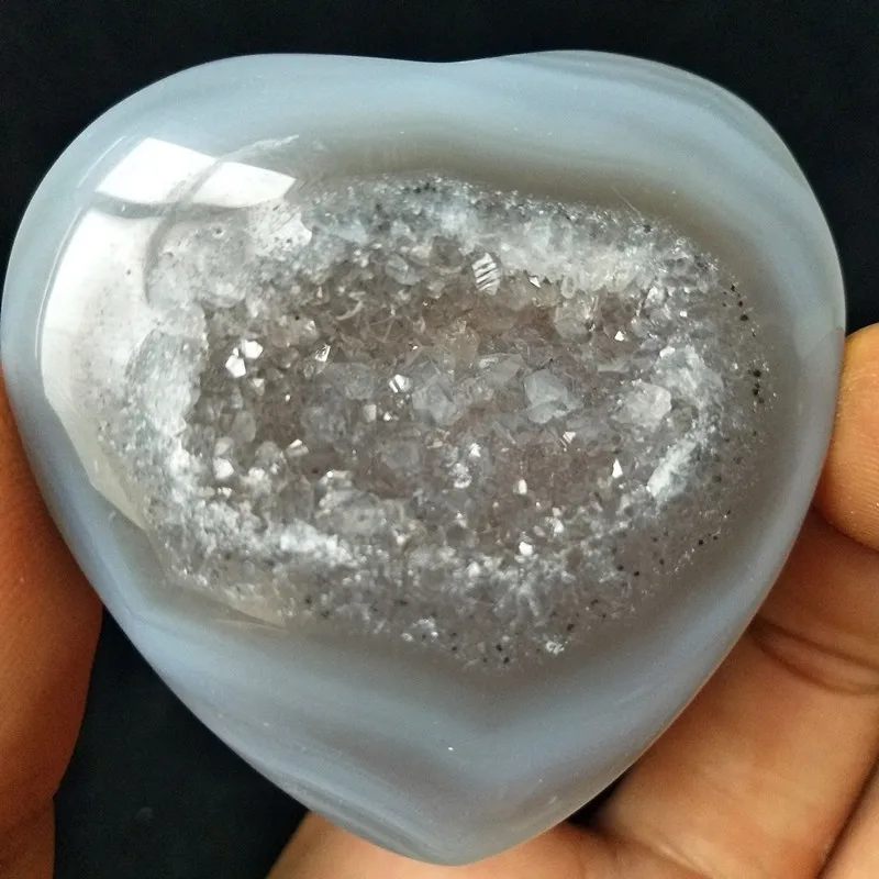 A2 07 Натуральные камни и кристаллы cristal Сердце Агат Кристалл кластер домашний декор пальмовый камень очень красивый - Цвет: A2 07