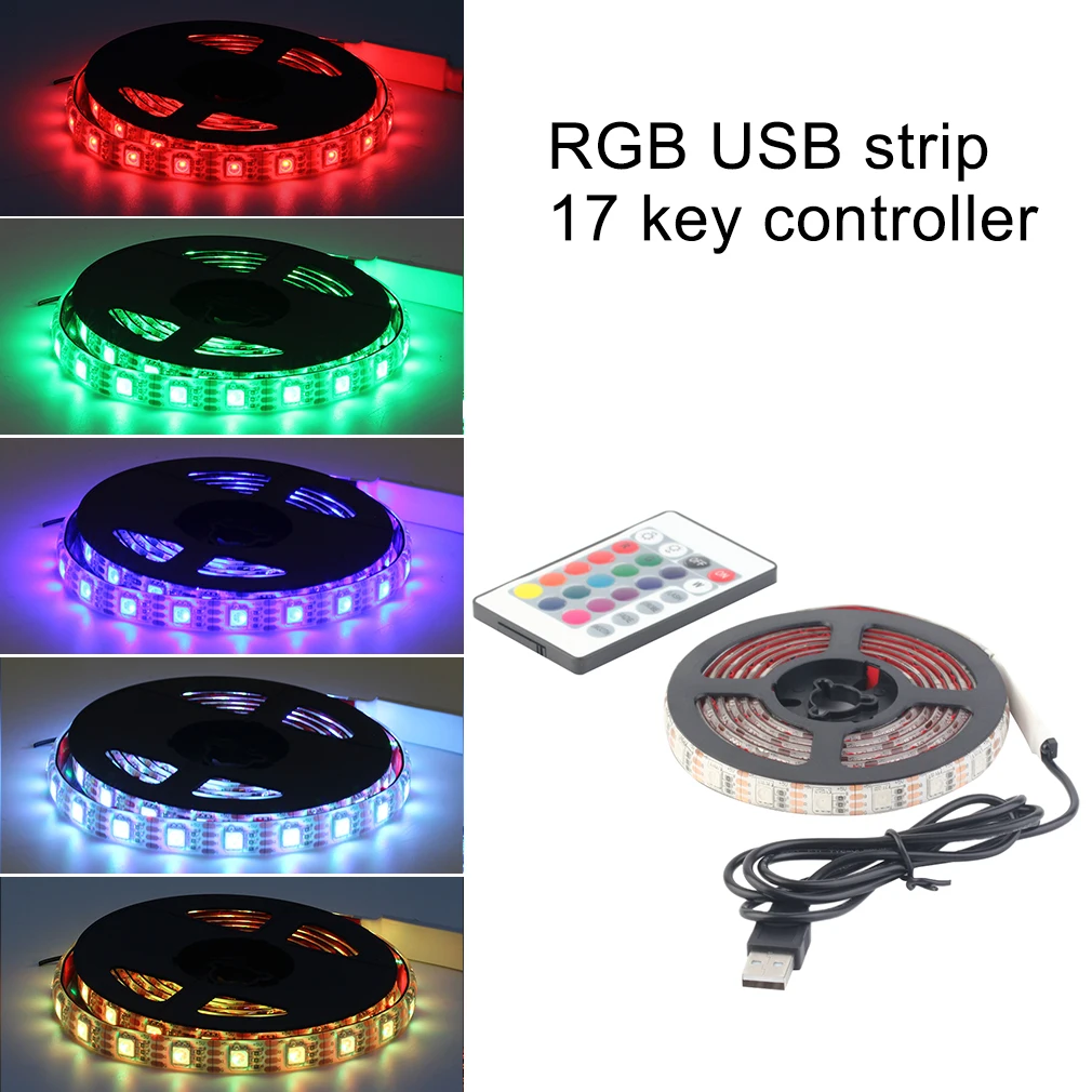 Светодиодная лента ICOCO 1 шт. 12 RGB 5050 SMD черная/белая водонепроницаемая 5 В с пультом