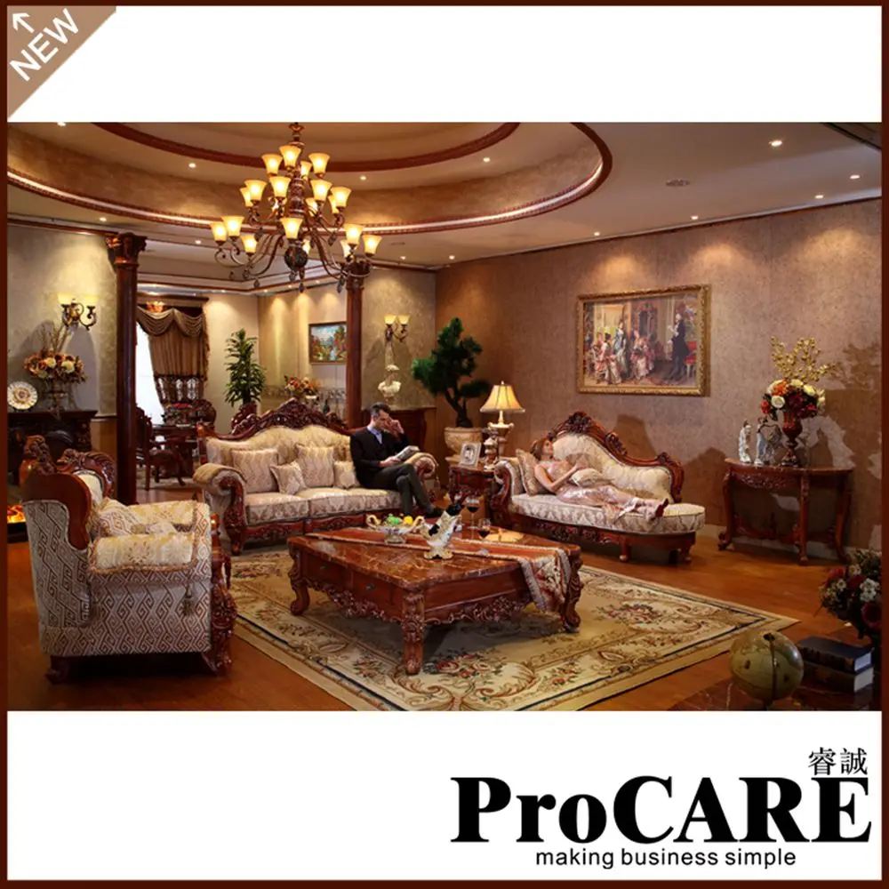 Европейский стиль деревянный тканевый диван для гостиной|living room sofa set|sofa setroom |