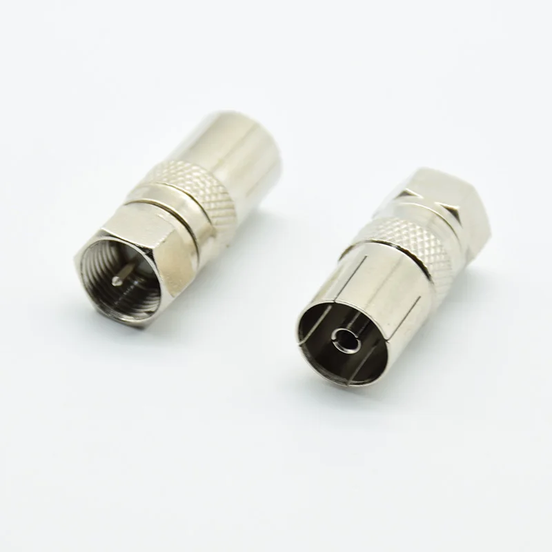 

5Pcs F Type Male Plug Connector Socket to RF Coax TV Aerial Female RF Adapters