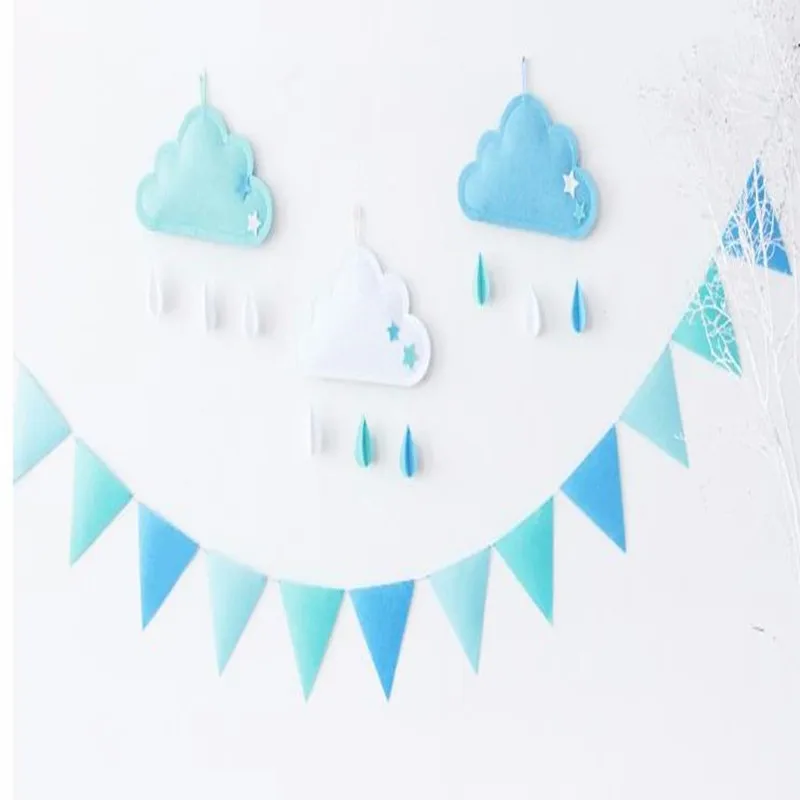 Ледяной кремовый цвет аксессуары для коляски фетровые облака кулон кроватка