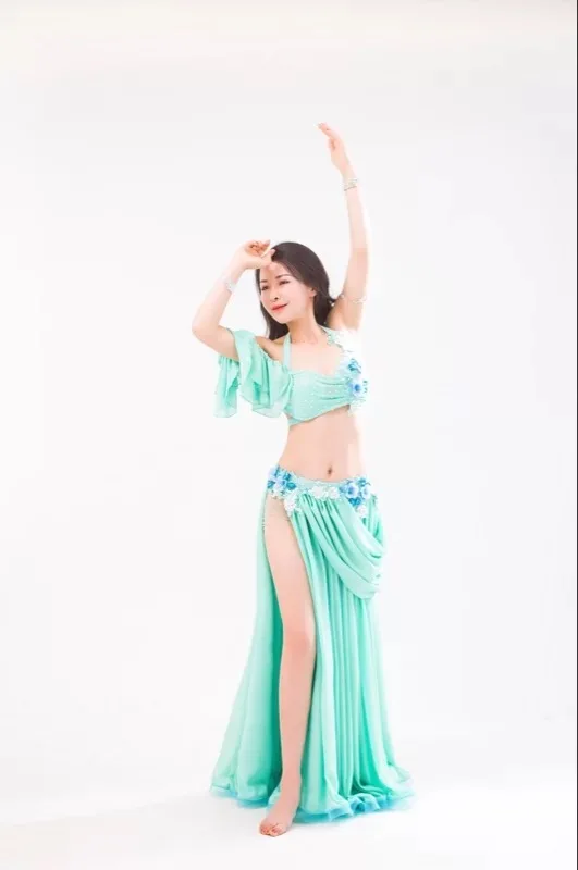 Bellydance oriental Belly Indian gypsy eastern dance dancing costume costumes clothes bra belt robe ring skirt dress set suit 54 |