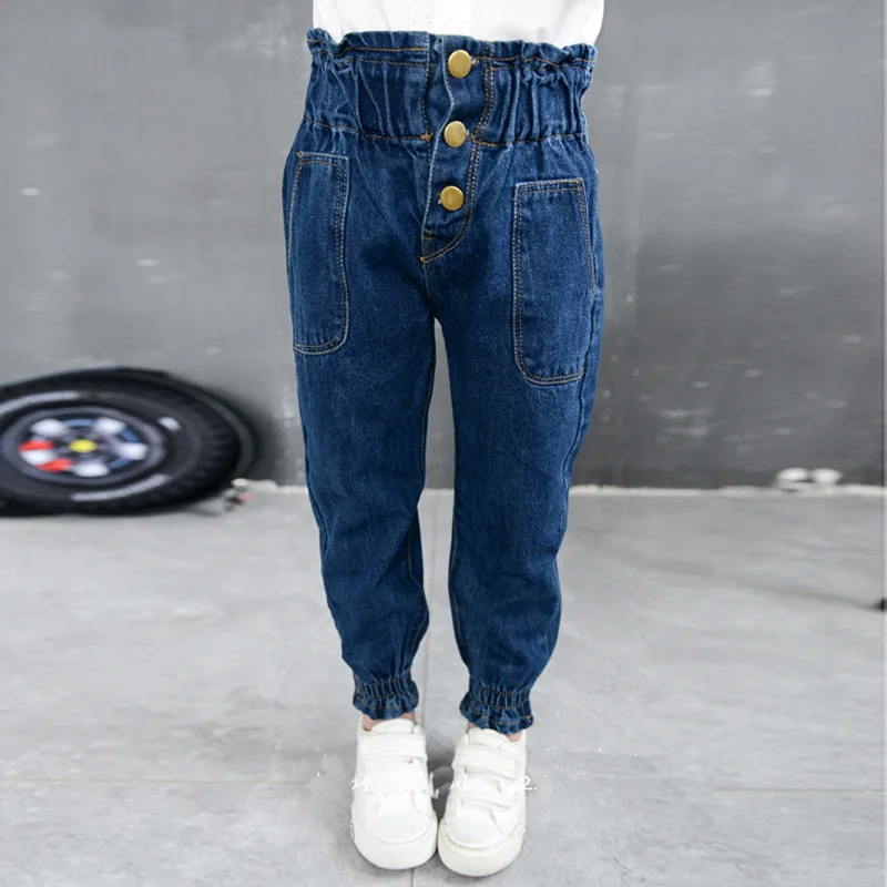 2017 г. весенне осенние модные джинсы штаны для девочек детские джинсы|kids denim|girls