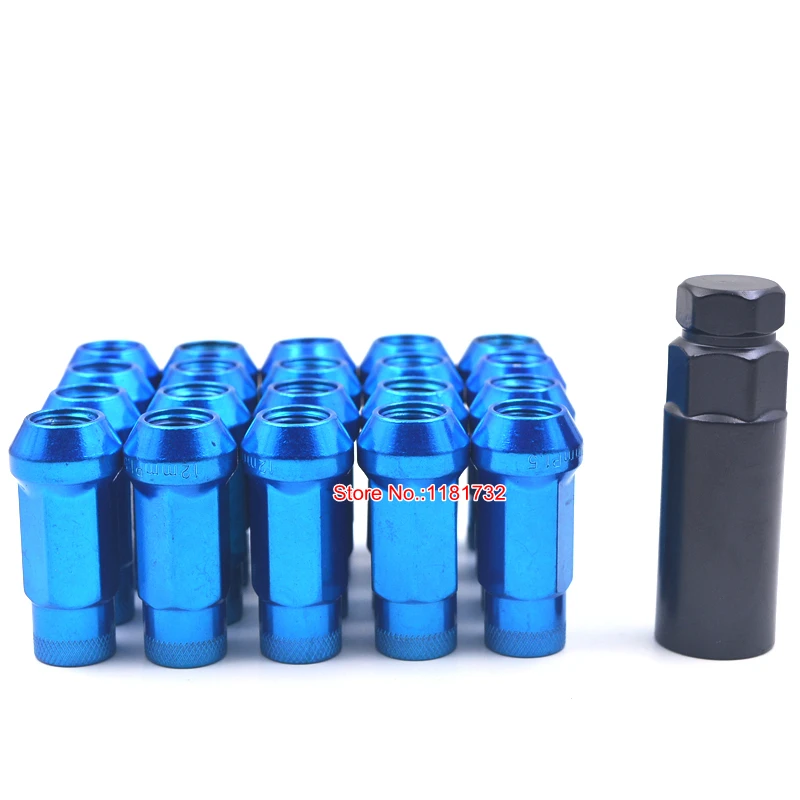 Синий M12 X 1,25/M12X1,5 на открытые Сталь хромированное КОЛЕСО гайки
