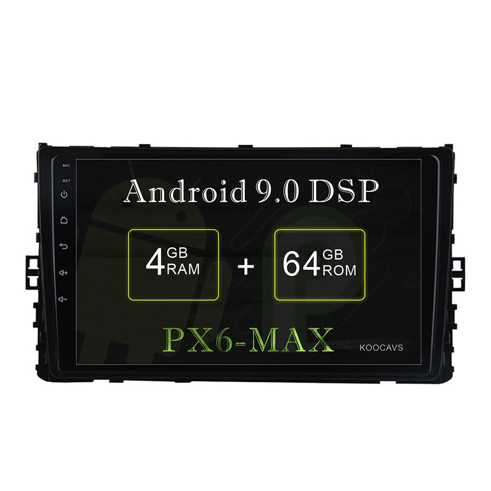Автомобильный GPS радиоприемник koocals 9 дюймов IPS Android 0 для Golf Tiguan атлас поло 2018 с 4 Гб