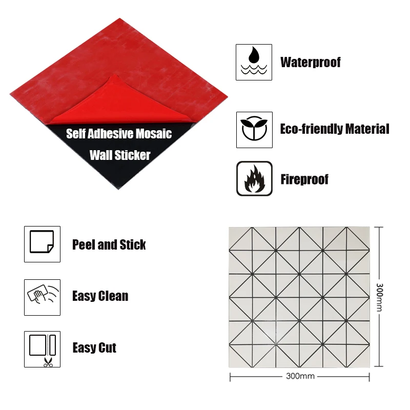 12 дюймов Треугольники головоломка корка и мозаичной плитки металлический